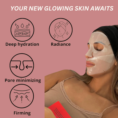 BnyLuxe™ Beauty Bio-Glow Hydro-Gel Collagen Face Mask